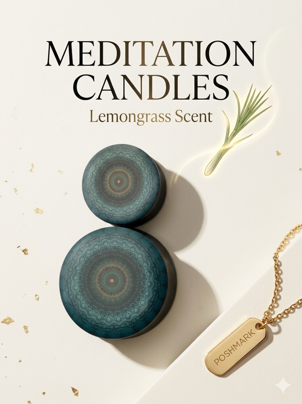 🕯️ Lemongrass Meditation Candle Set | 4oz + 2oz | Aromatherapy Reset